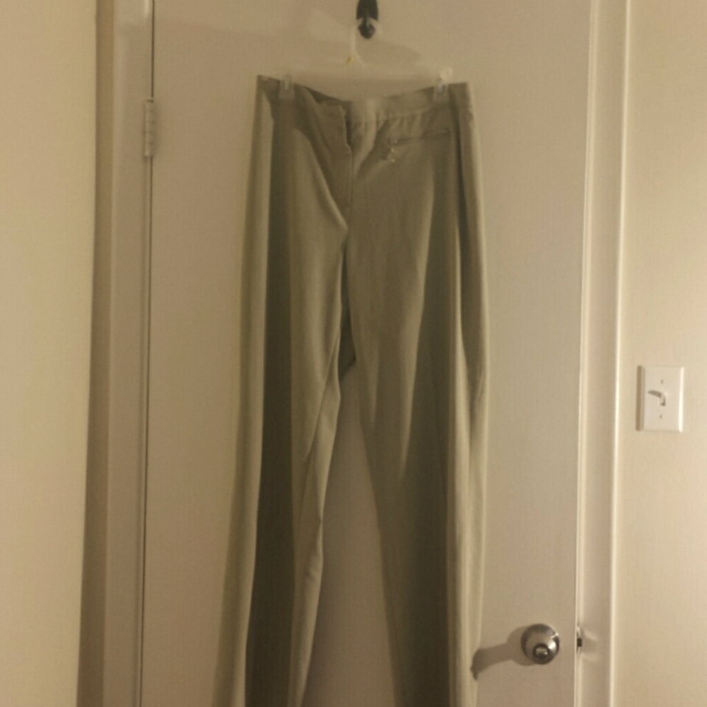 S C Collection tan straight leg slacks